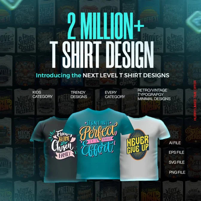 2 Million+ T-Shirt Designs with Reselling Rights